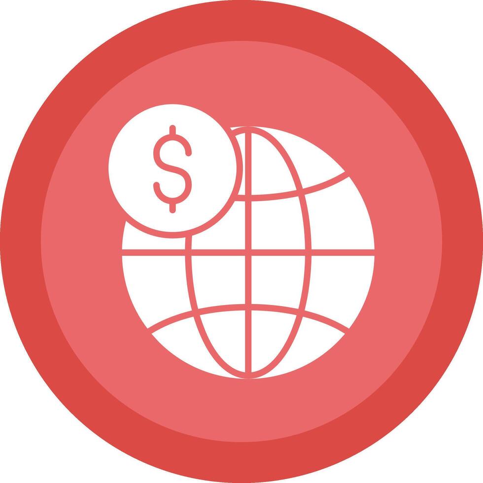 Global Business Glyph Due Circle Icon Design vector
