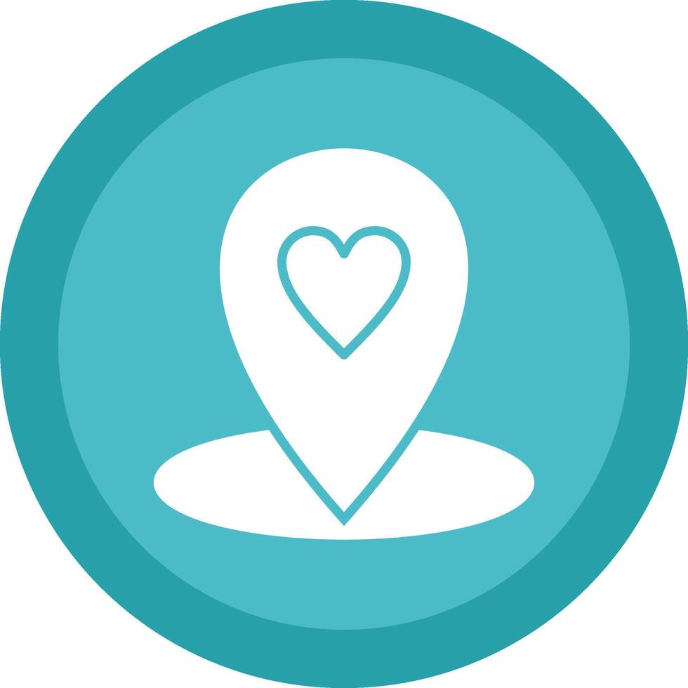 Valentine day Glyph Due Circle Icon Design vector