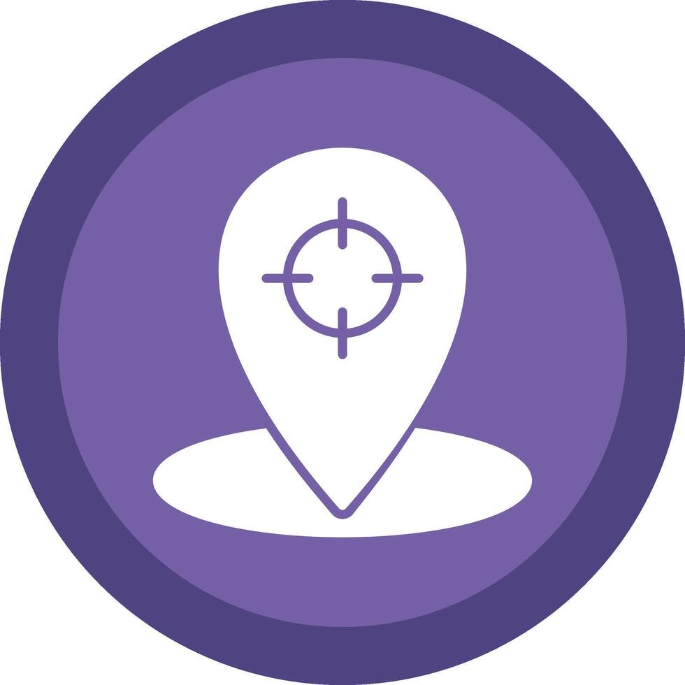 Geo Targeting Glyph Due Circle Icon Design vector