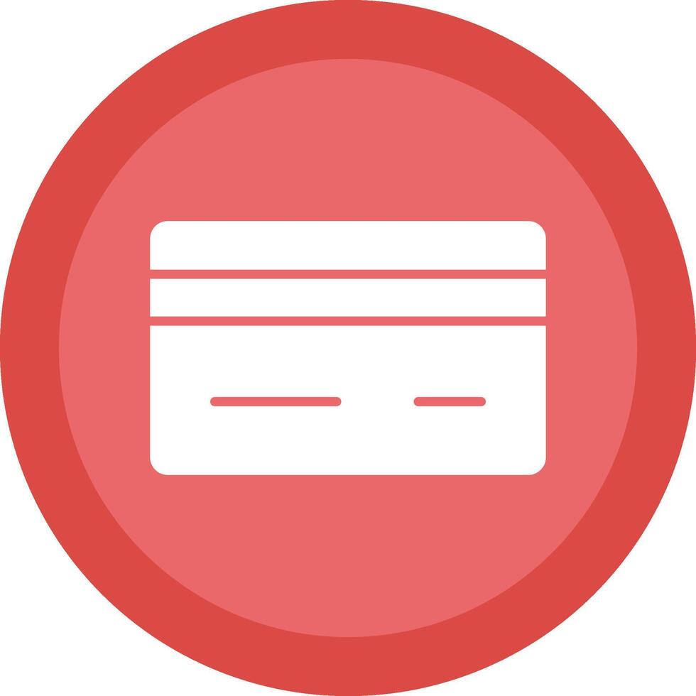 Credit Card Glyph Due Circle Icon Design vector