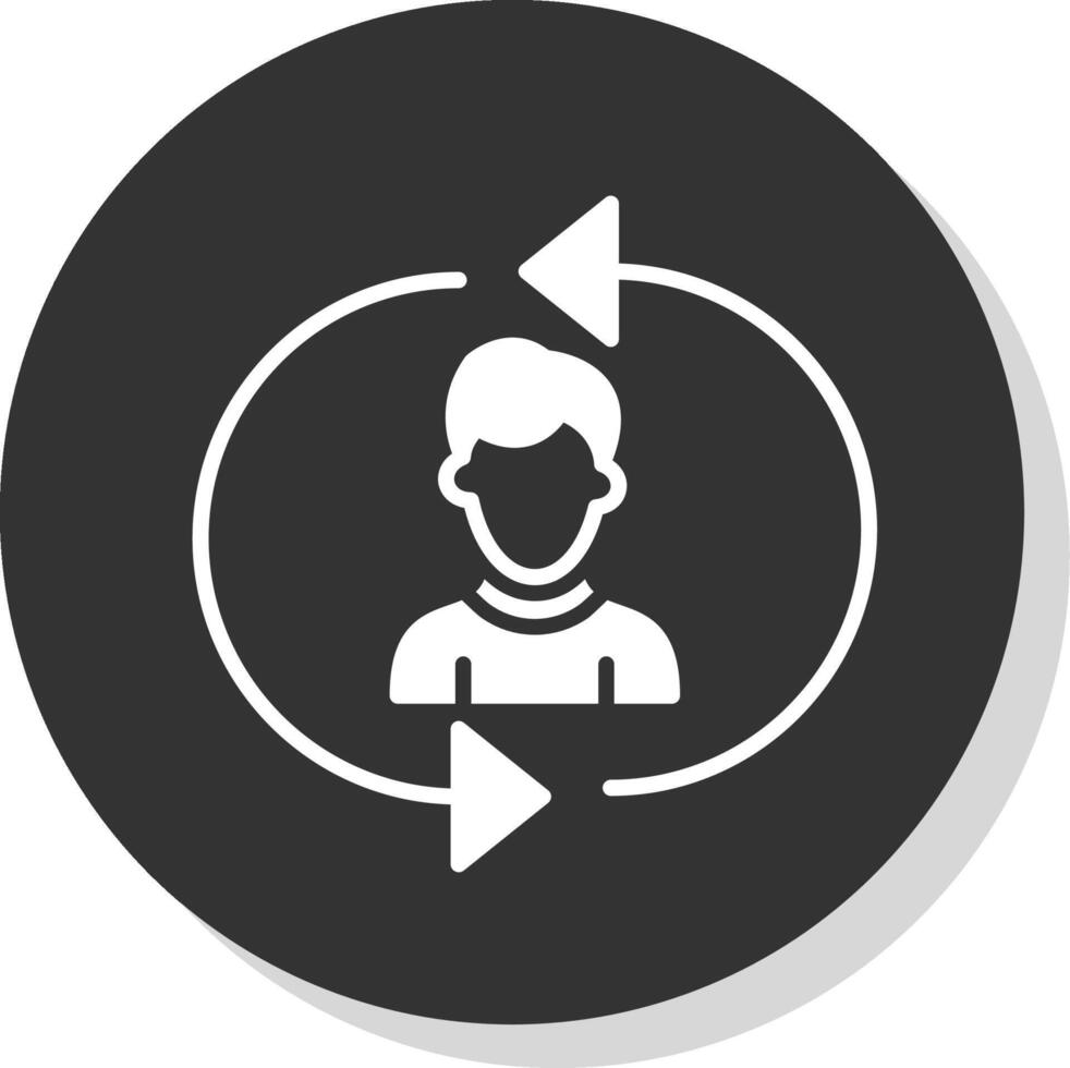 Construction Foam Glyph Shadow Circle Icon Design vector