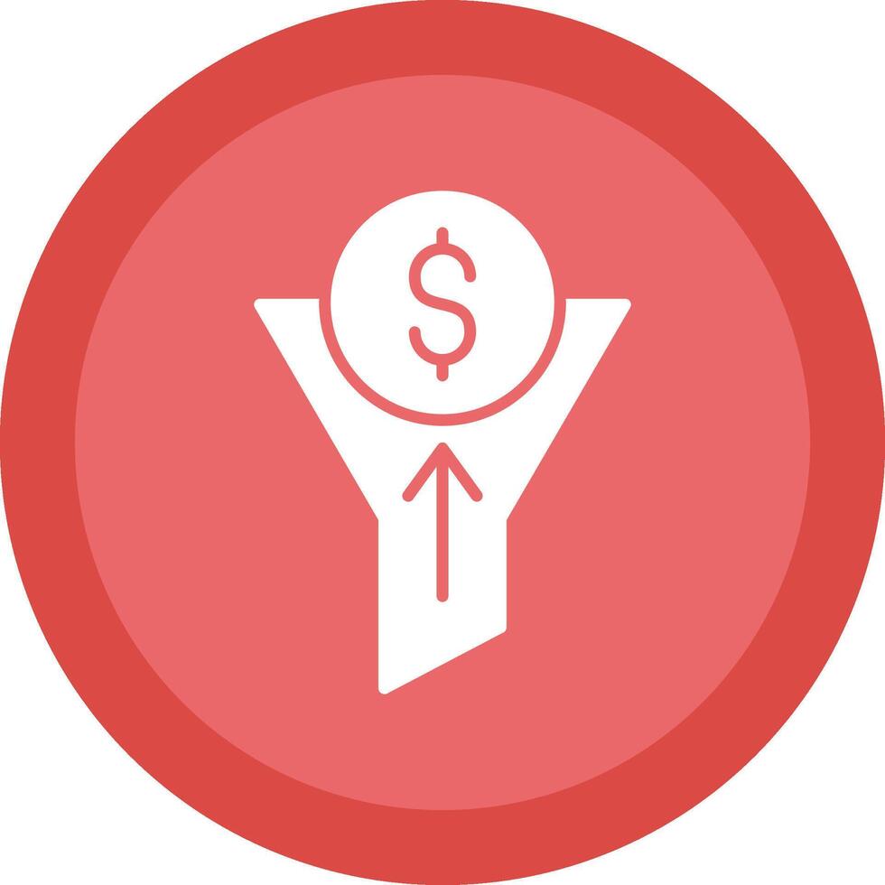 Traffic Conversion Glyph Due Circle Icon Design vector