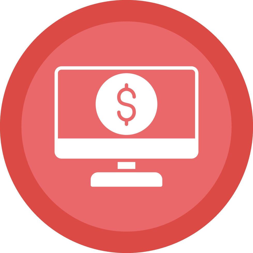 Finance Glyph Due Circle Icon Design vector