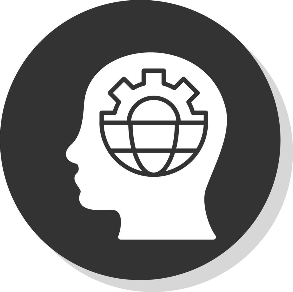 Stop Hand Glyph Shadow Circle Icon Design vector