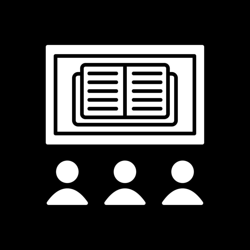 OnLine Circle Multi Circle Learning Glyph Inverted Icon Design vector