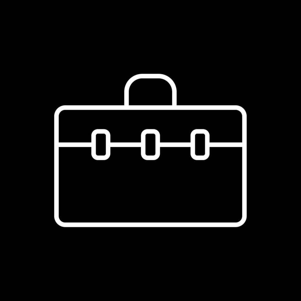 Suitcase Line Inverted Icon Design vector