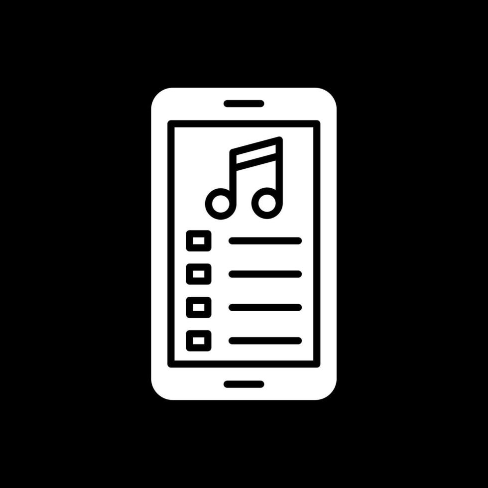 Mobile App Glyph Inverted Icon Design vector