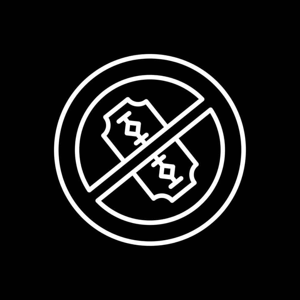 No Blade Line Inverted Icon Design vector