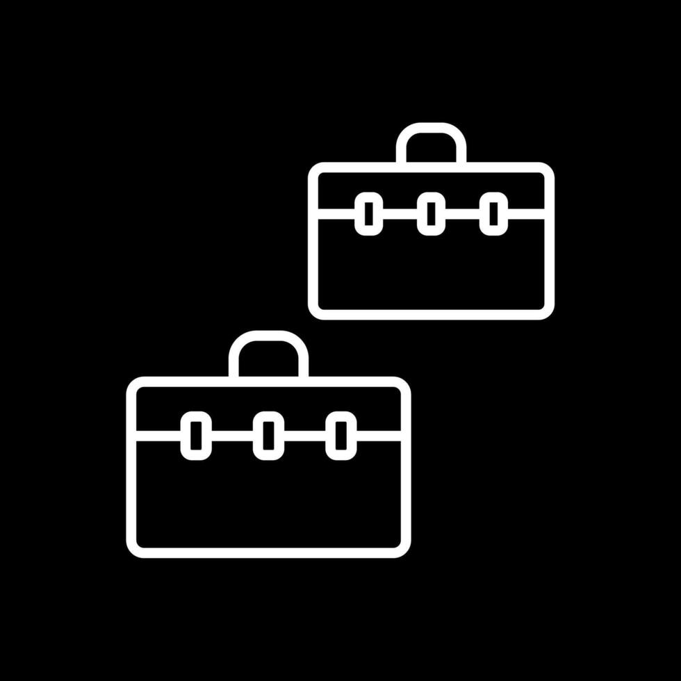Suitcases Line Inverted Icon Design vector