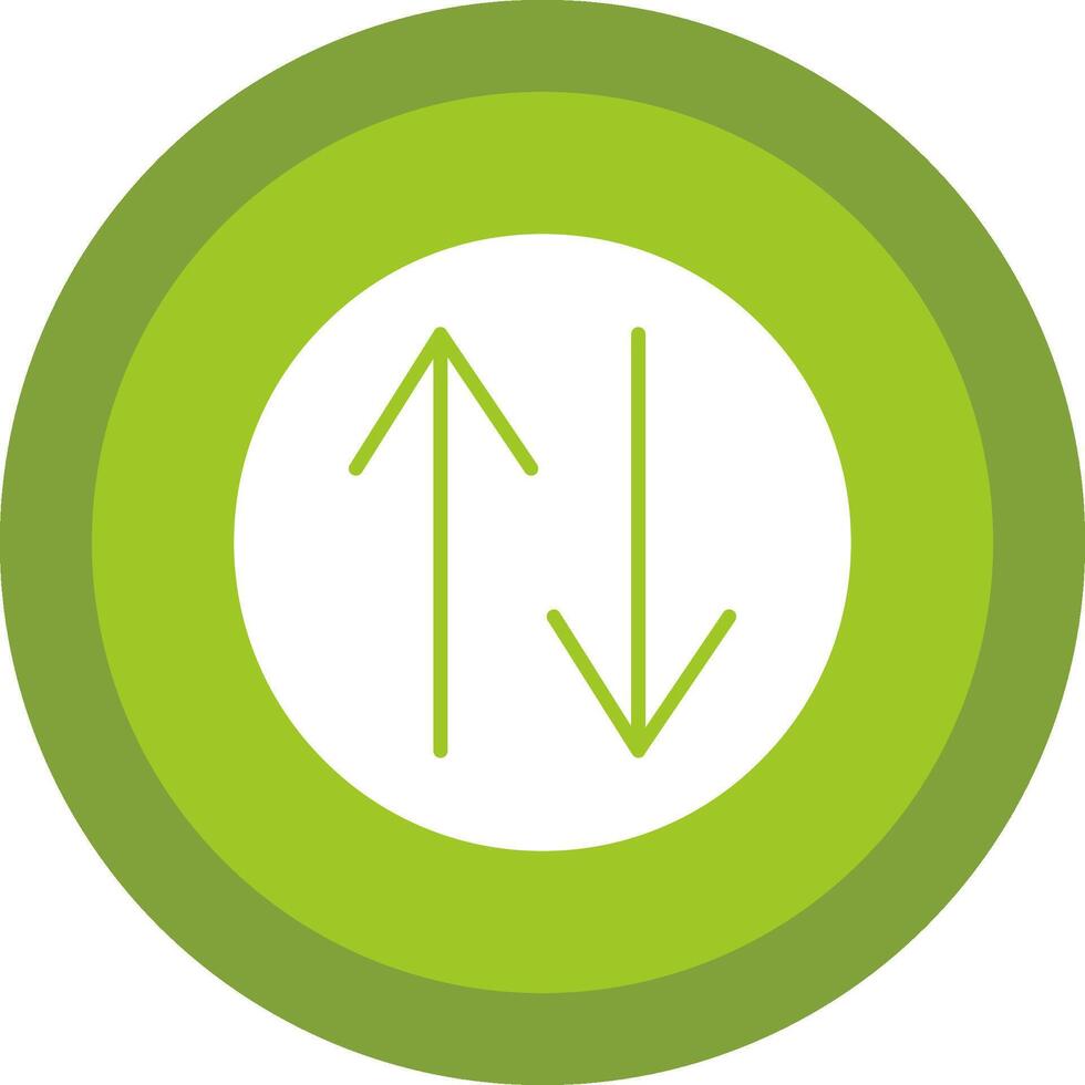 Swap Glyph Due Circle Icon Design vector