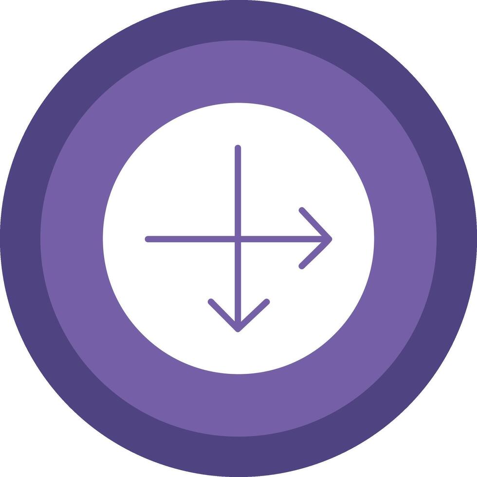 Intersect Glyph Due Circle Icon Design vector