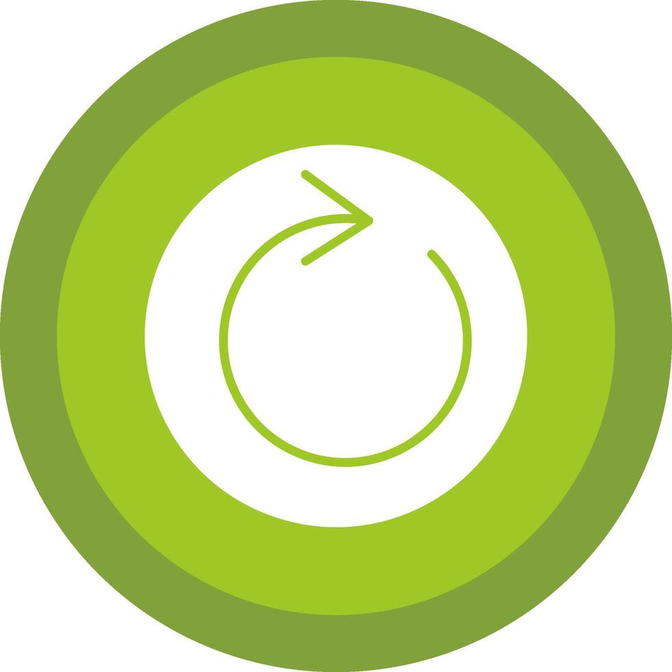 Loop Glyph Due Circle Icon Design vector