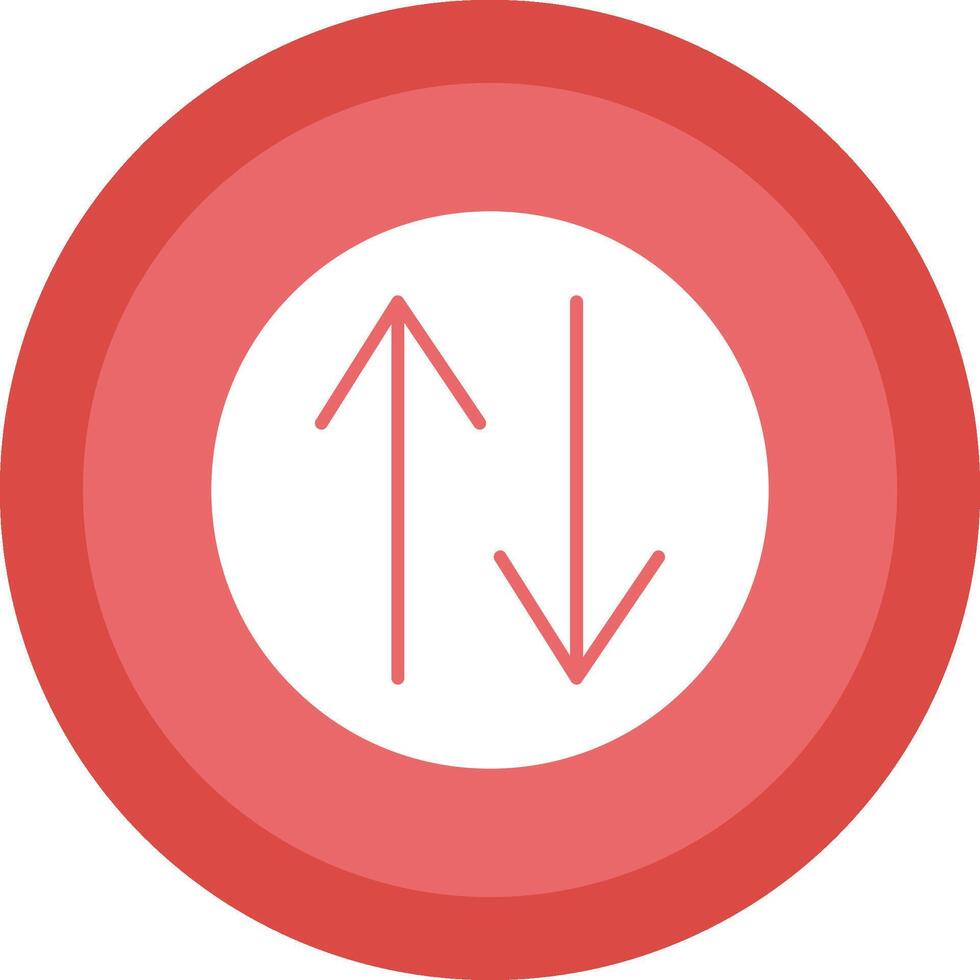 Swap Glyph Due Circle Icon Design vector