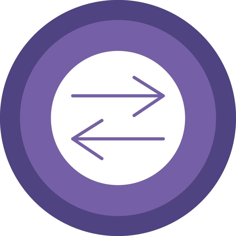 Swap Glyph Due Circle Icon Design vector