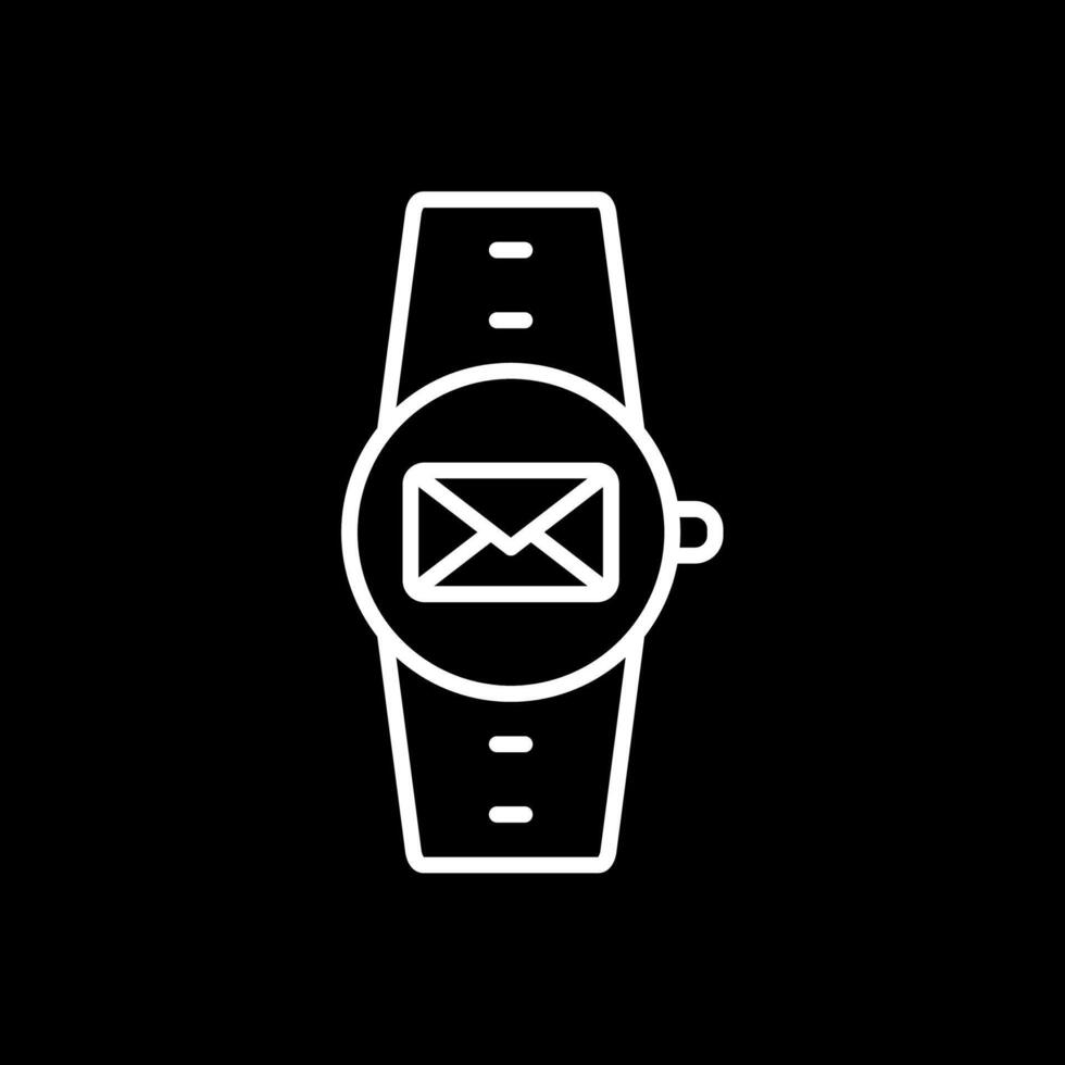 mensaje línea invertido icono diseño vector