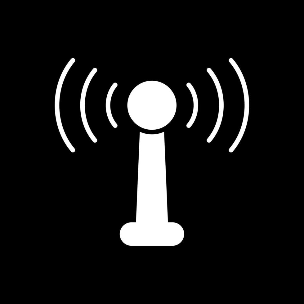 Antenna Glyph Inverted Icon Design vector
