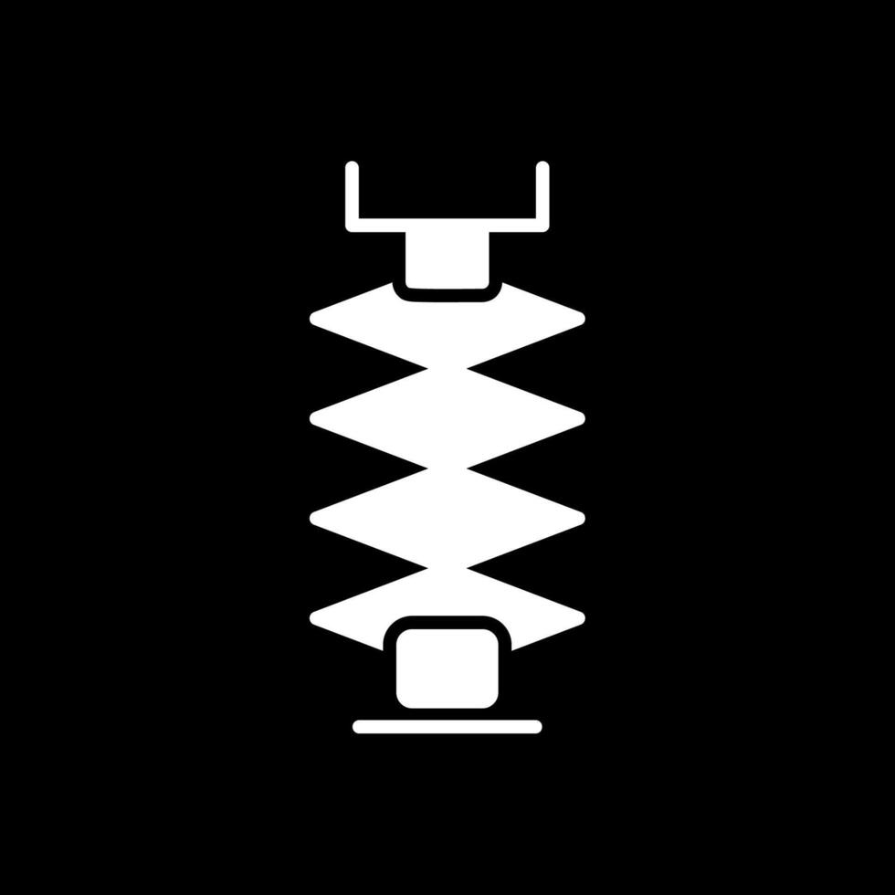 Car Jack Glyph Inverted Icon Design vector