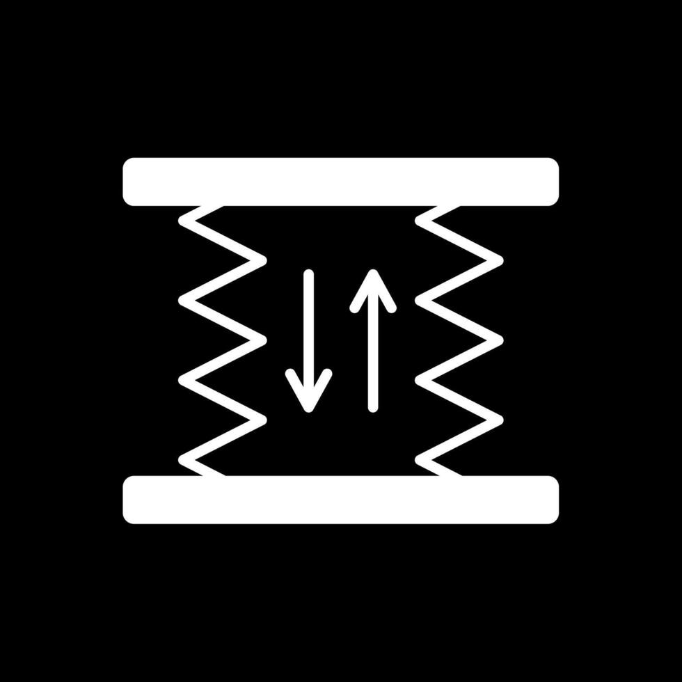 Car Lift Glyph Inverted Icon Design vector