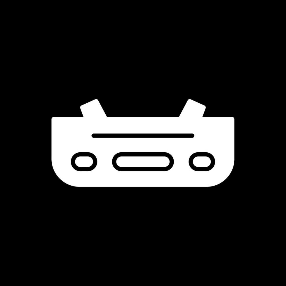 Bumper Glyph Inverted Icon Design vector