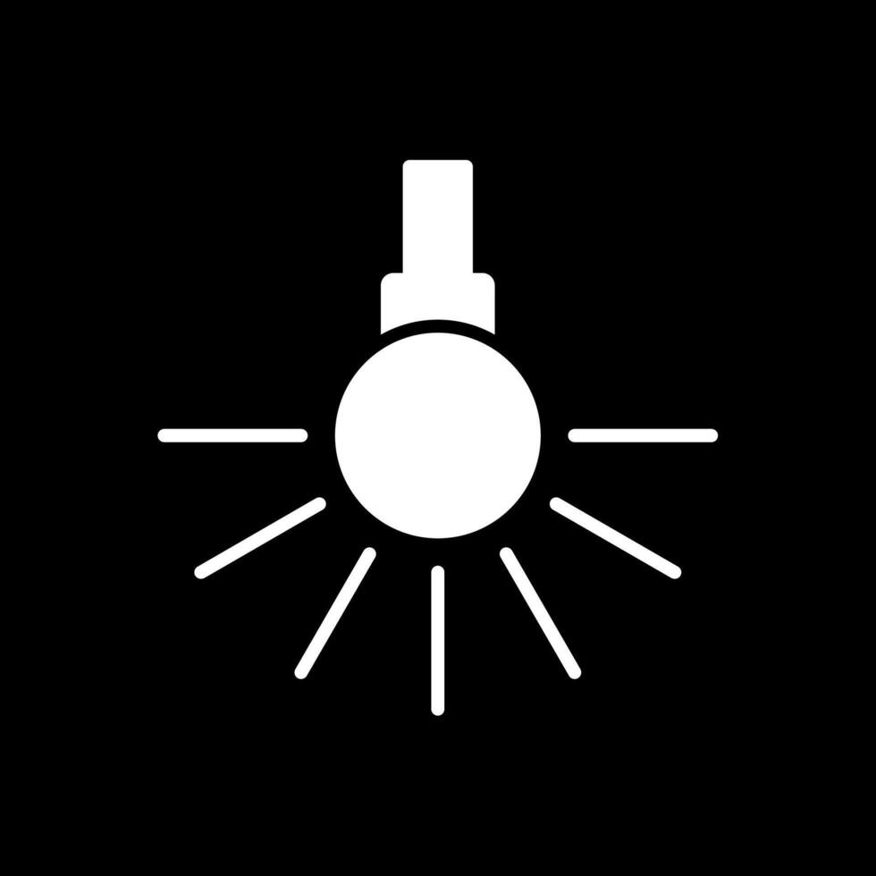 Headlight Glyph Inverted Icon Design vector