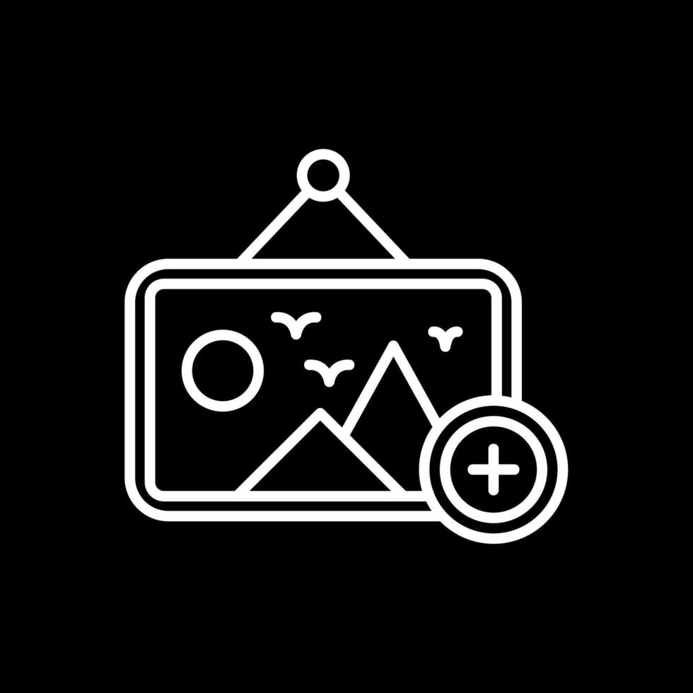 Image Line Inverted Icon Design vector