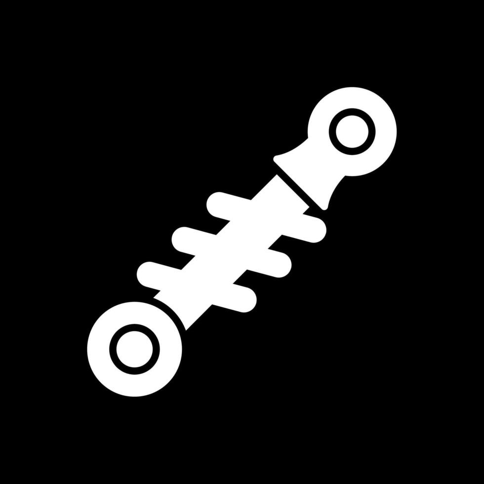 Shock Absorber Glyph Inverted Icon Design vector