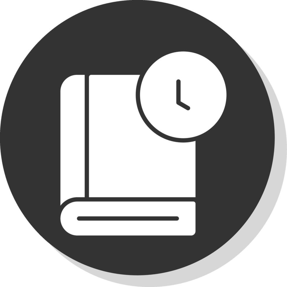History Glyph Shadow Circle Icon Design vector