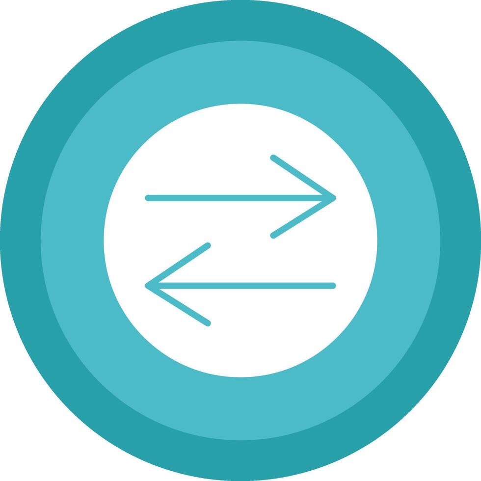 Swap Glyph Due Circle Icon Design vector