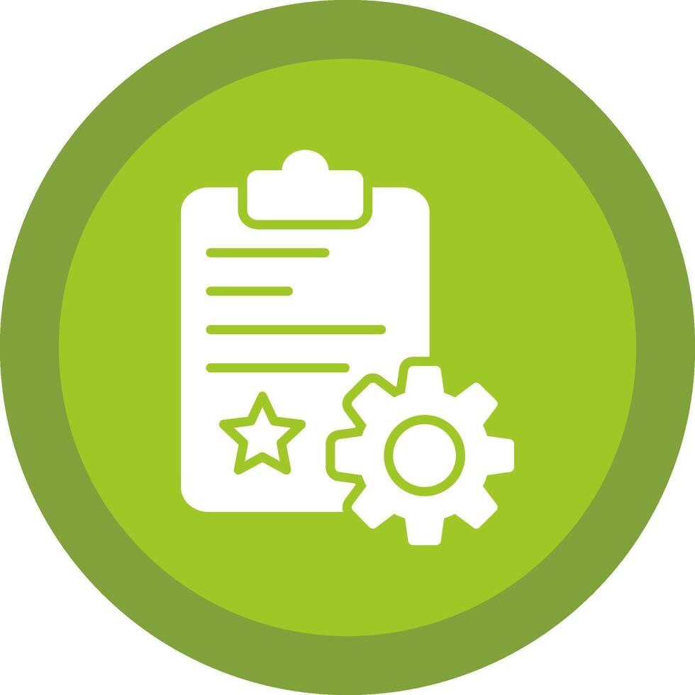 Quality Control Glyph Due Circle Icon Design vector