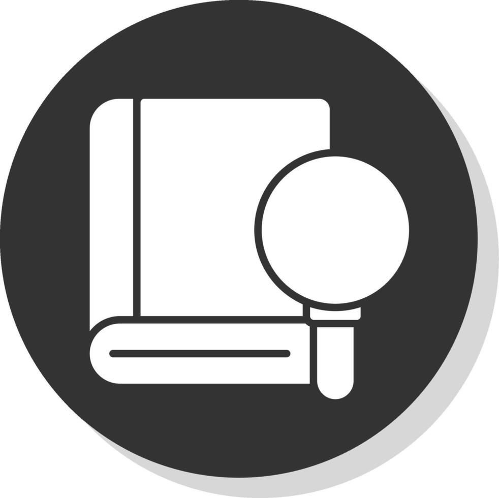 Know How Glyph Shadow Circle Icon Design vector