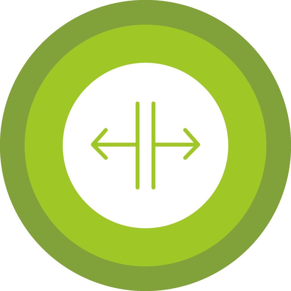 SPLIT Glyph Due Circle Icon Design vector