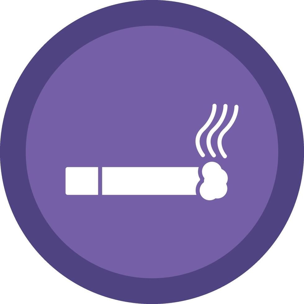 Cigarette Glyph Due Circle Icon Design vector