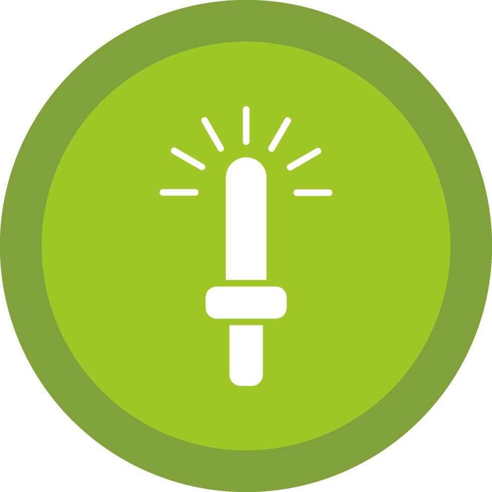 Light Stick Glyph Due Circle Icon Design vector
