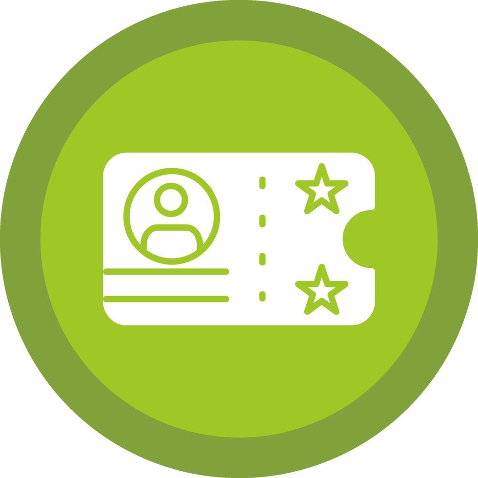 Ticket Glyph Due Circle Icon Design vector