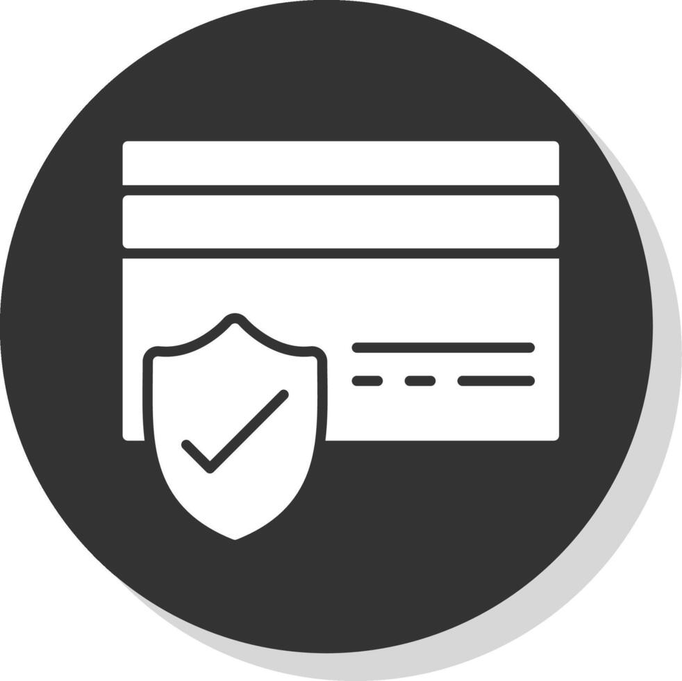 Secure Payments Glyph Shadow Circle Icon Design vector