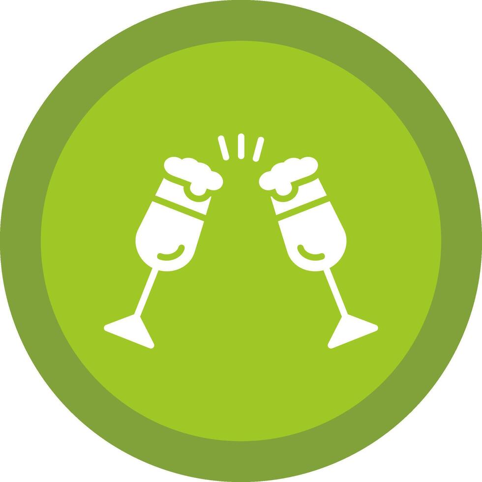 Cheers Glyph Due Circle Icon Design vector