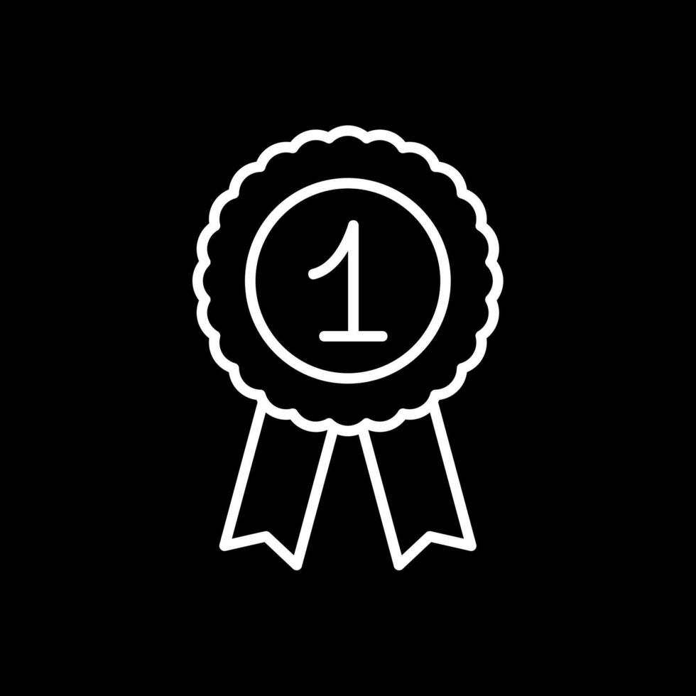 Badge Line Inverted Icon Design vector
