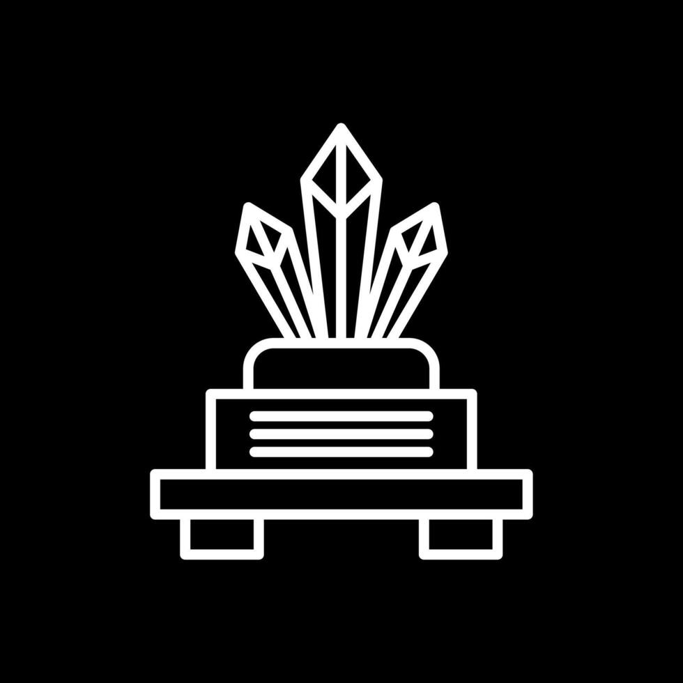 Crystals Line Inverted Icon Design vector