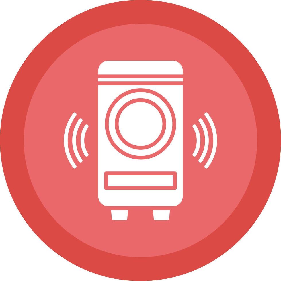 Woofer Glyph Due Circle Icon Design vector