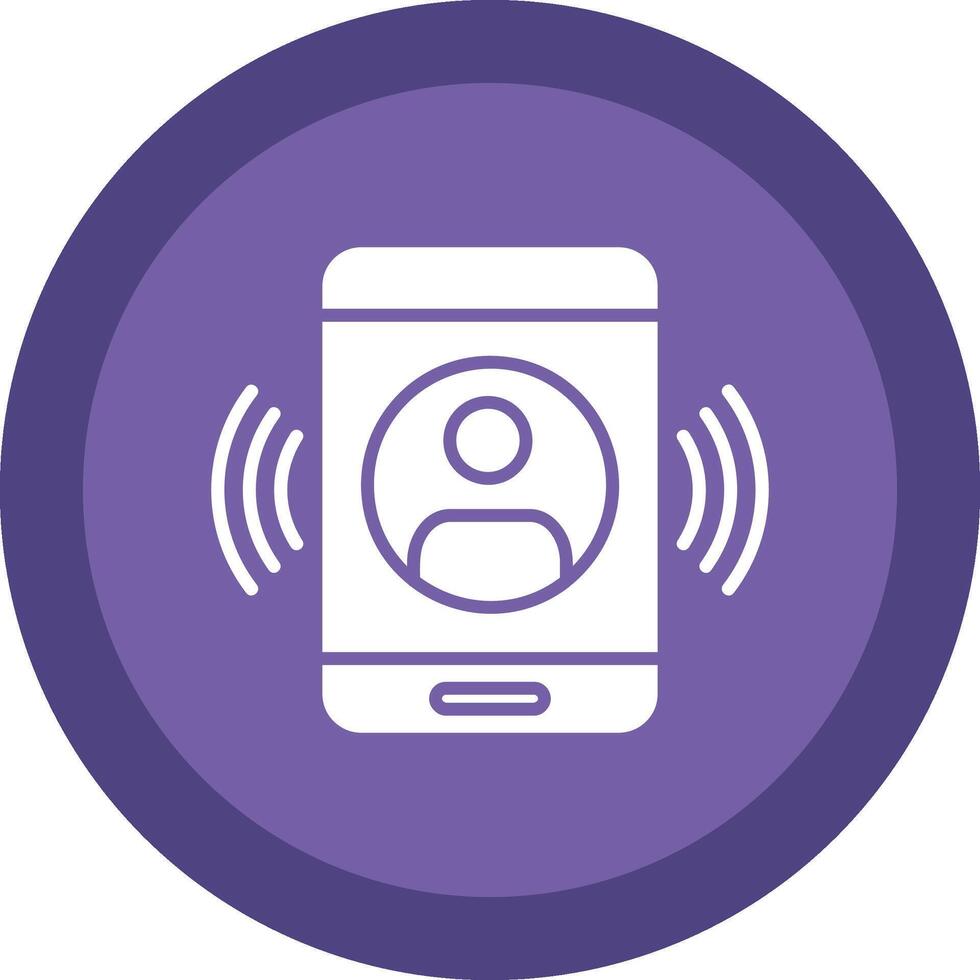Call Glyph Due Circle Icon Design vector