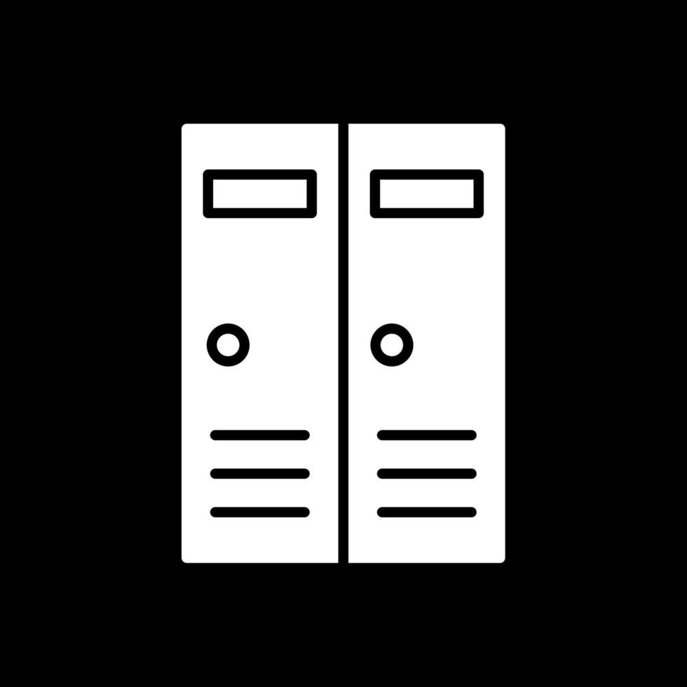Lockers Glyph Inverted Icon Design vector