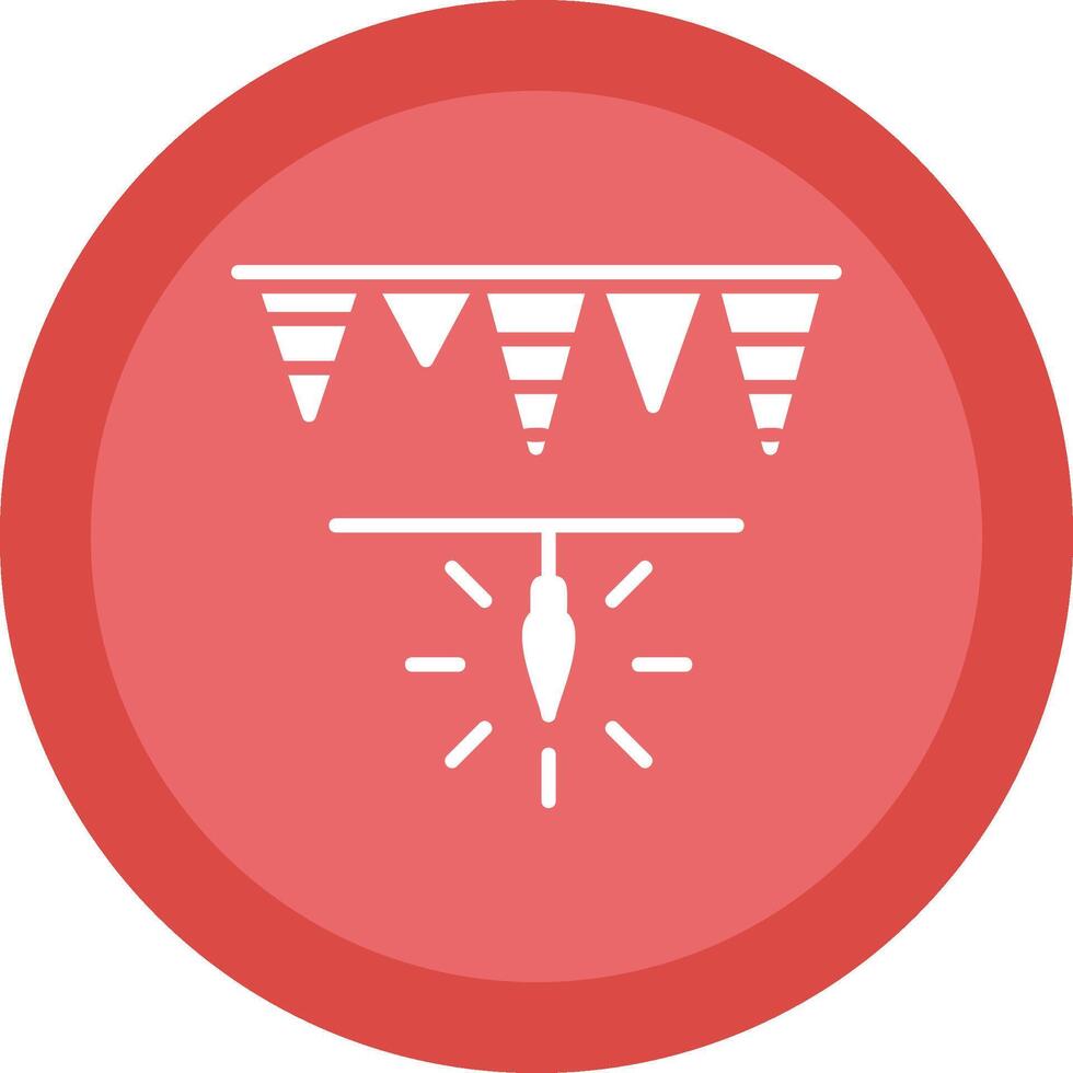 Garlands Glyph Due Circle Icon Design vector
