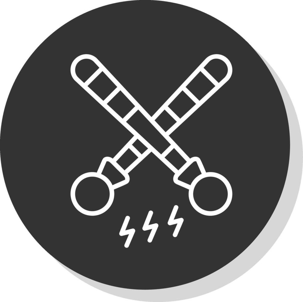 Drumsticks Glyph Due Circle Icon Design vector