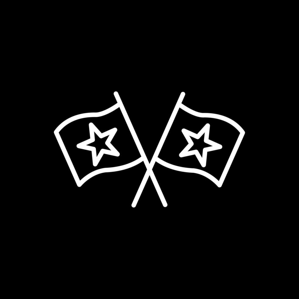 Flags Line Inverted Icon Design vector