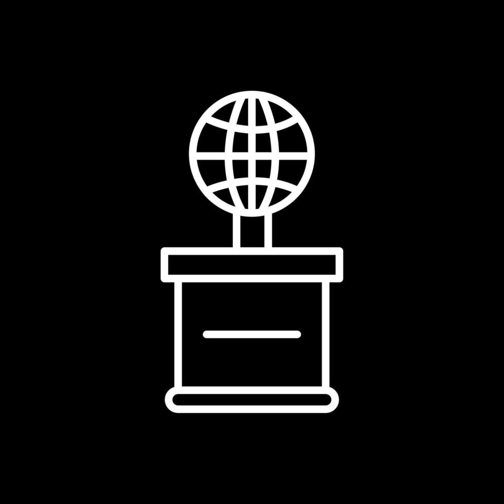 World Line Inverted Icon Design vector