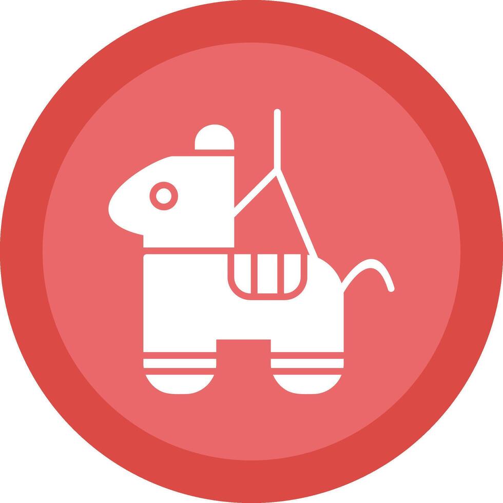 Pinata Glyph Due Circle Icon Design vector