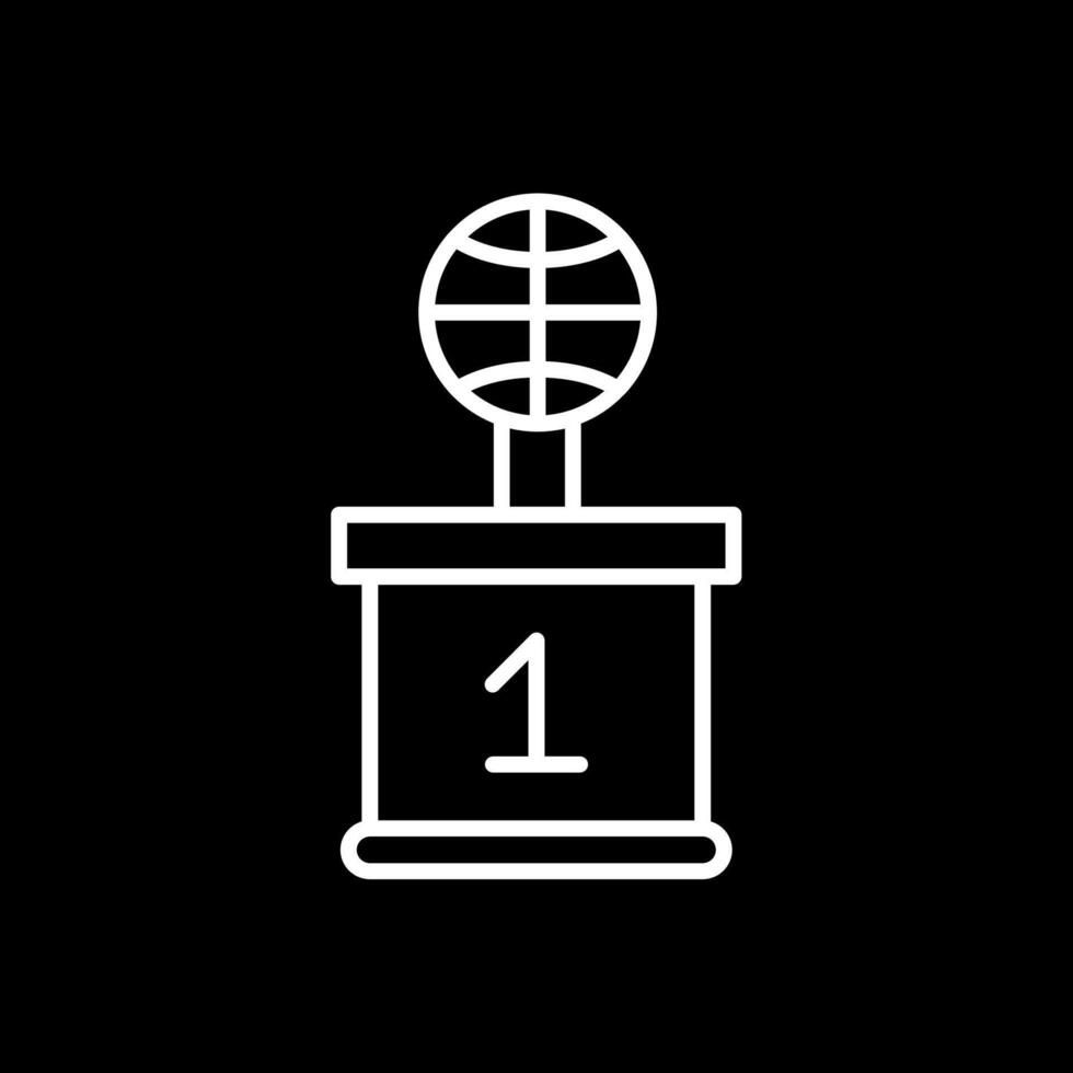 Basketball Line Inverted Icon Design vector