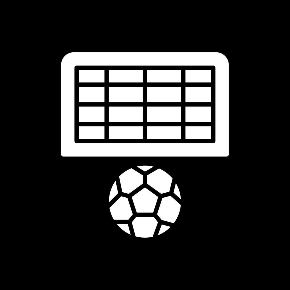 Football Goal Glyph Inverted Icon Design vector