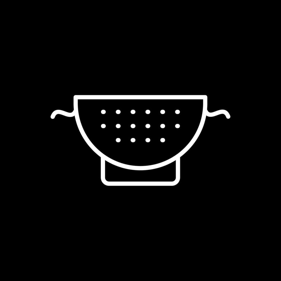 Strainer Line Inverted Icon Design vector