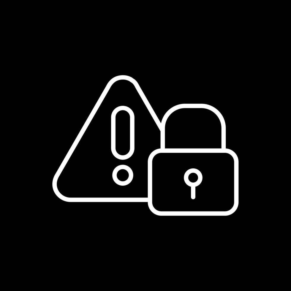 Warning Line Inverted Icon Design vector